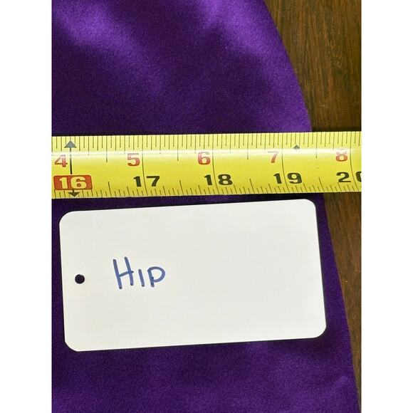 Retrofête Janessa Royal Purple Satin Mini Dress Medium - Picture 8 of 9